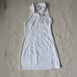 NWT Solid and striped tennis/golf dress - white, size M